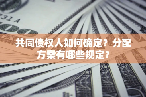 济南共同债权人如何确定？分配方案有哪些规定？